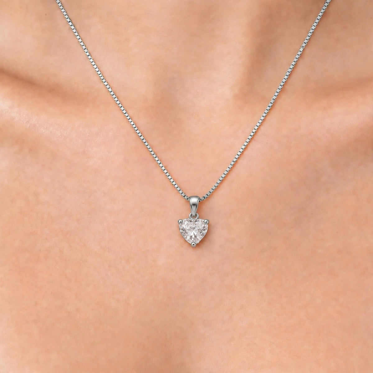 Lab-Grown Diamond Solitaire Pendant Necklace in 14K White Gold or 14K Yellow Gold