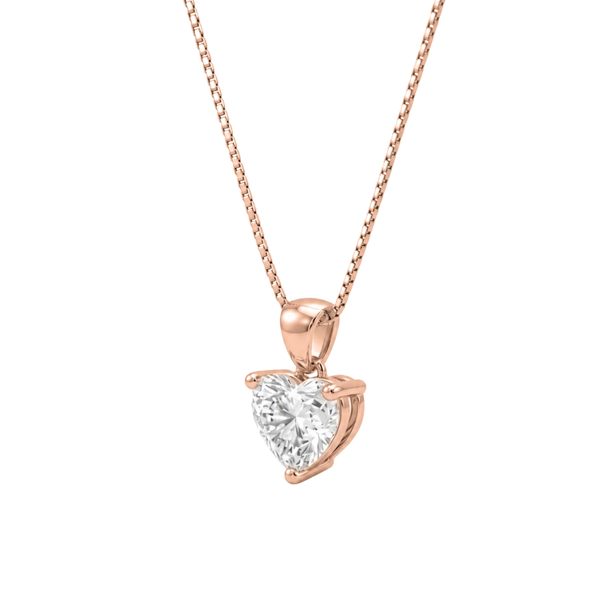 Lab-Grown Diamond Solitaire Pendant Necklace in 14K White Gold or 14K Yellow Gold