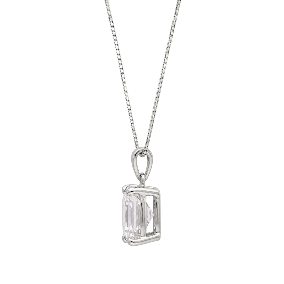 Lab-Grown Diamond Solitaire Pendant Necklace in 14K White Gold or 14K Yellow Gold
