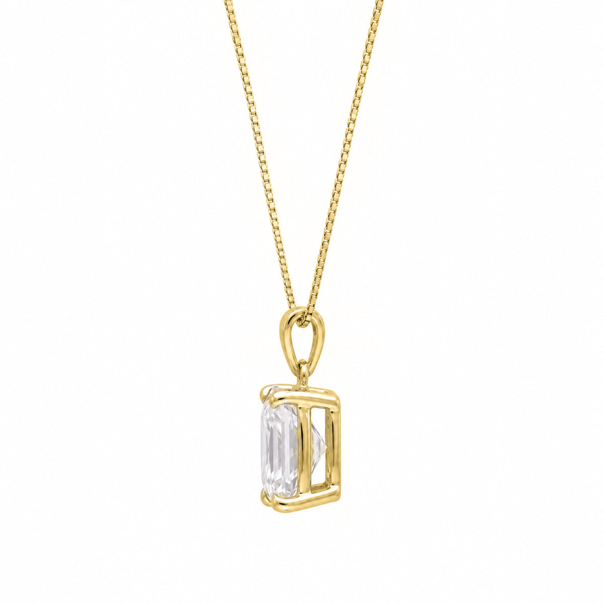Lab-Grown Diamond Solitaire Pendant Necklace in 14K White Gold or 14K Yellow Gold