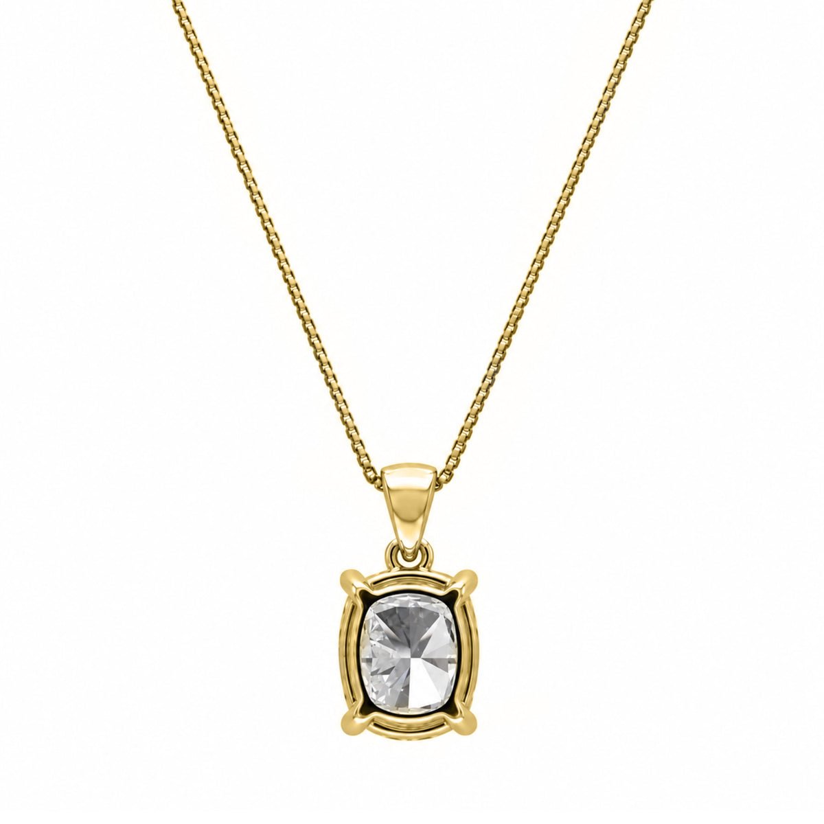 Lab-Grown Diamond Solitaire Pendant Necklace in 14K White Gold or 14K Yellow Gold