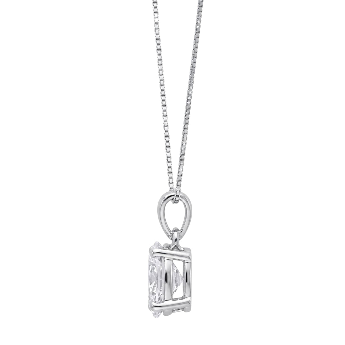 Lab-Grown Diamond Solitaire Pendant Necklace in 14K White Gold or 14K Yellow Gold