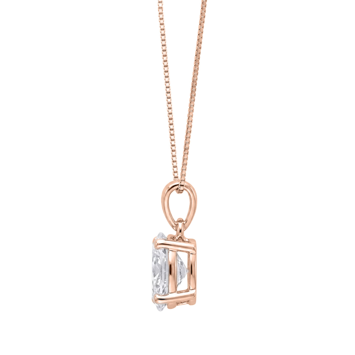 Lab-Grown Diamond Solitaire Pendant Necklace in 14K White Gold or 14K Yellow Gold