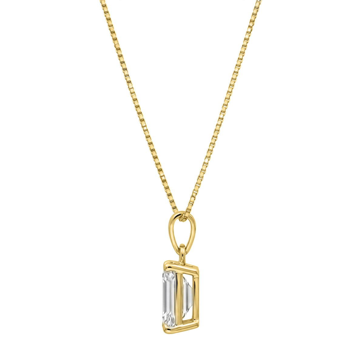 Lab-Grown Diamond Solitaire Pendant Necklace in 14K White Gold or 14K Yellow Gold