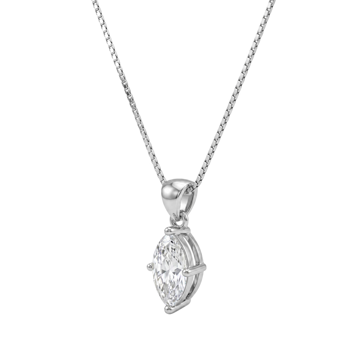 Lab-Grown Diamond Solitaire Pendant Necklace in 14K White Gold or 14K Yellow Gold