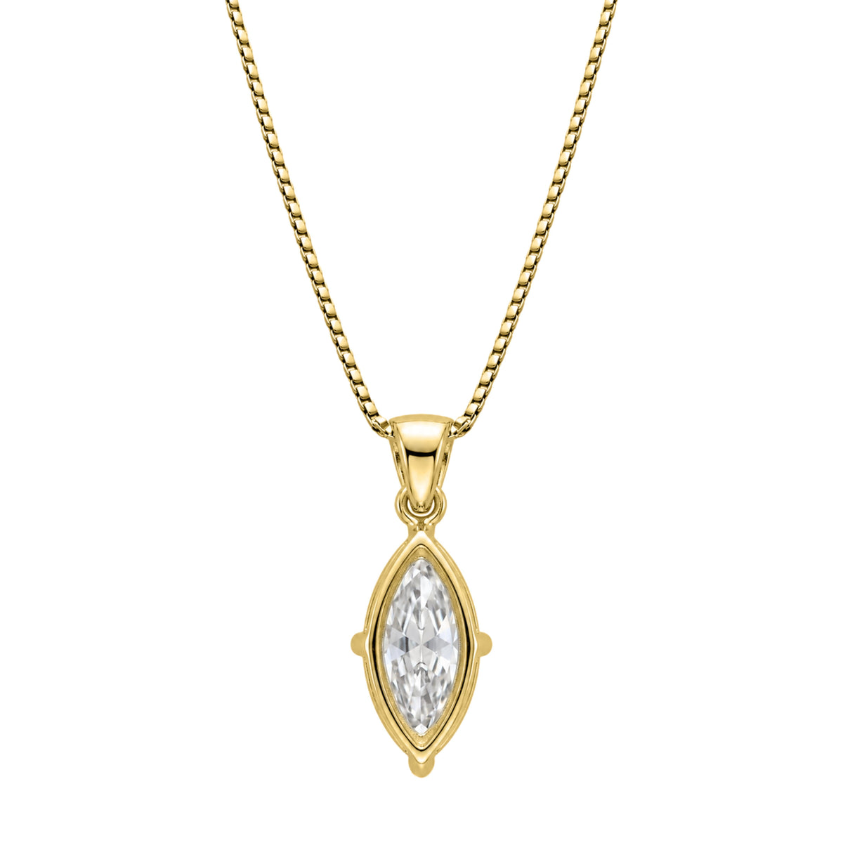 Lab-Grown Diamond Solitaire Pendant Necklace in 14K White Gold or 14K Yellow Gold