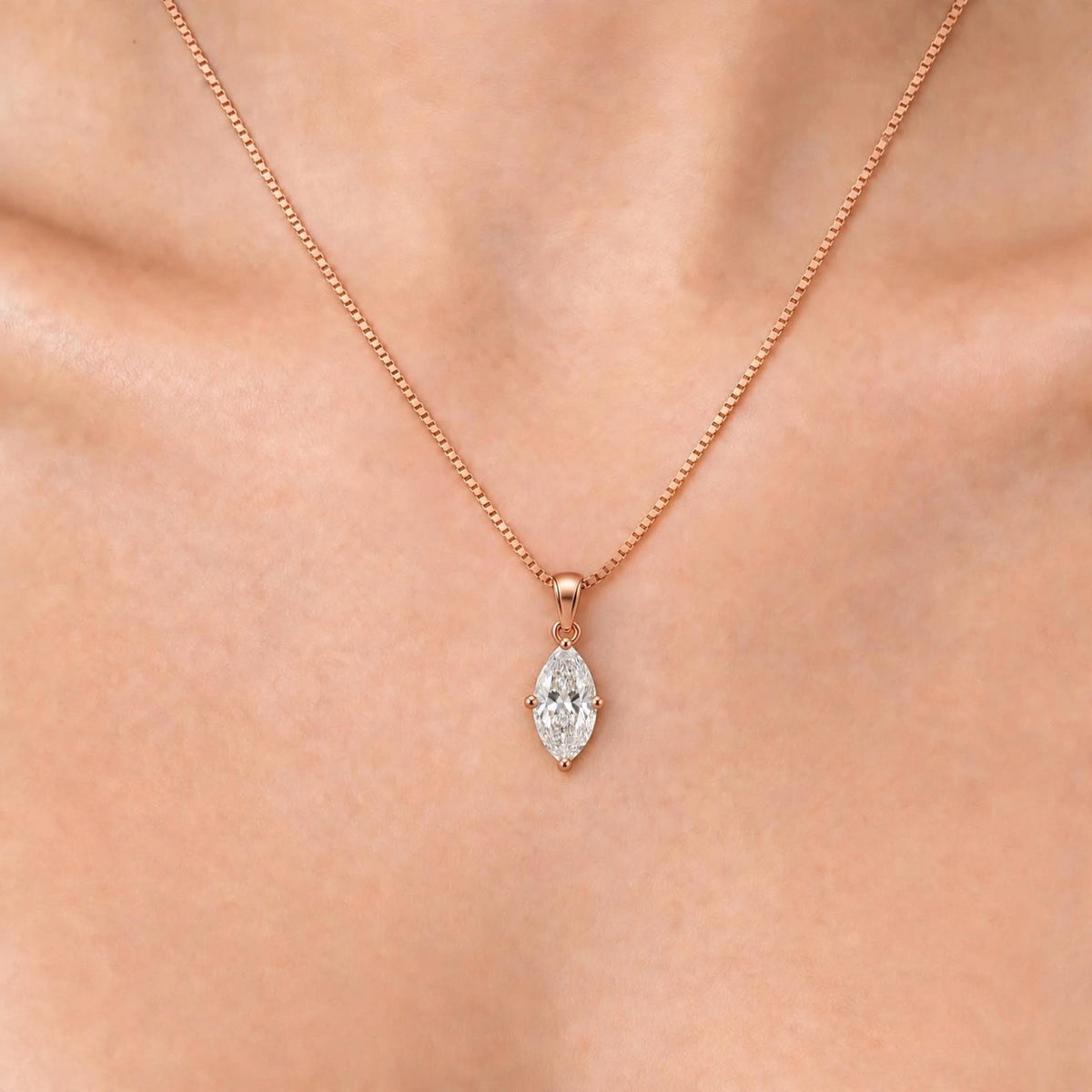 Lab-Grown Diamond Solitaire Pendant Necklace in 14K White Gold or 14K Yellow Gold