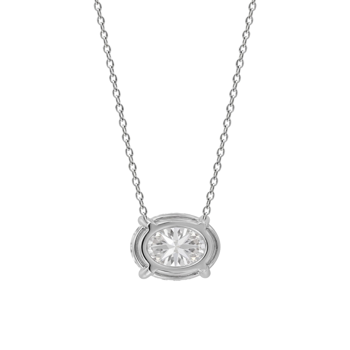 Lab-Grown Diamond Solitaire Pendant Necklace in 14K White Gold or 14K Yellow Gold