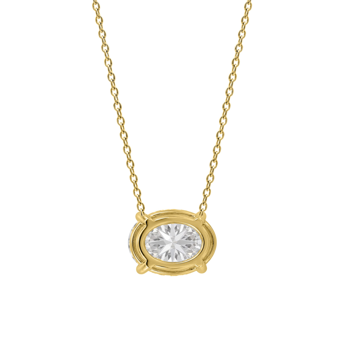Lab-Grown Diamond Solitaire Pendant Necklace in 14K White Gold or 14K Yellow Gold