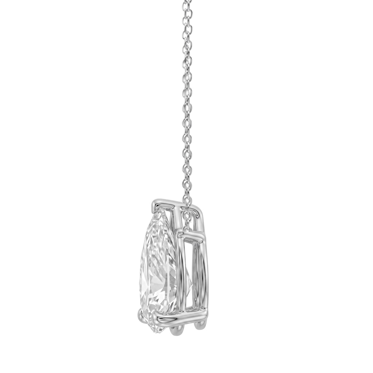 Lab-Grown Diamond Solitaire Pendant Necklace in 14K White Gold or 14K Yellow Gold
