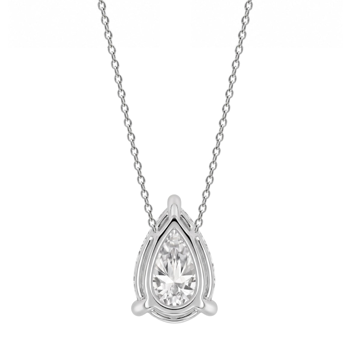 Lab-Grown Diamond Solitaire Pendant Necklace in 14K White Gold or 14K Yellow Gold