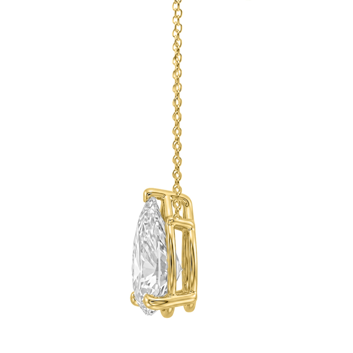 Lab-Grown Diamond Solitaire Pendant Necklace in 14K White Gold or 14K Yellow Gold