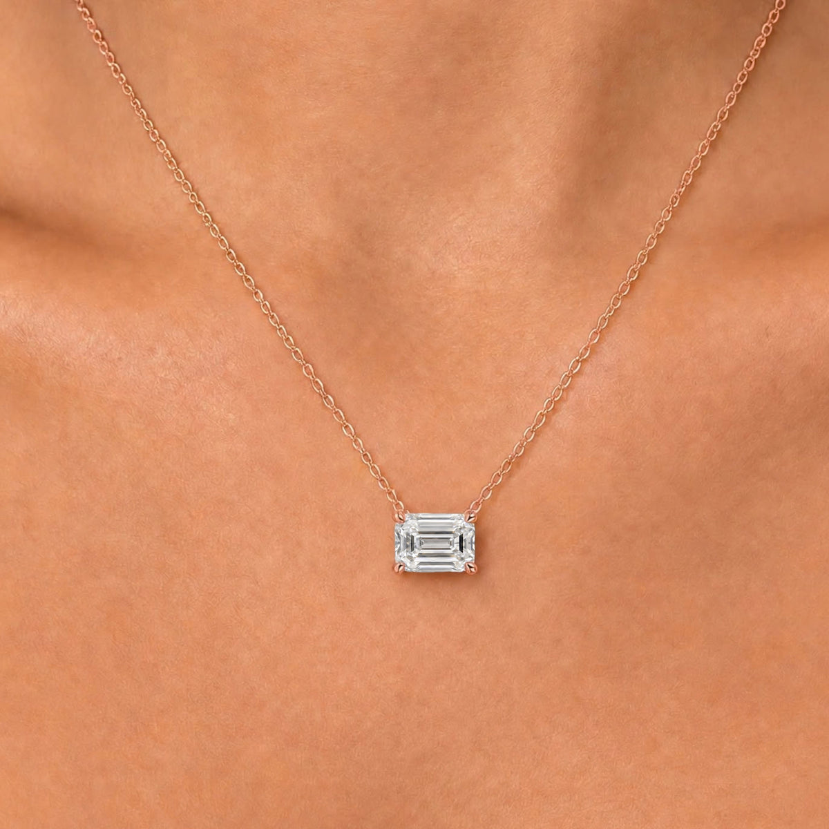 Lab-Grown Diamond Solitaire Pendant Necklace in 14K White Gold or 14K Yellow Gold