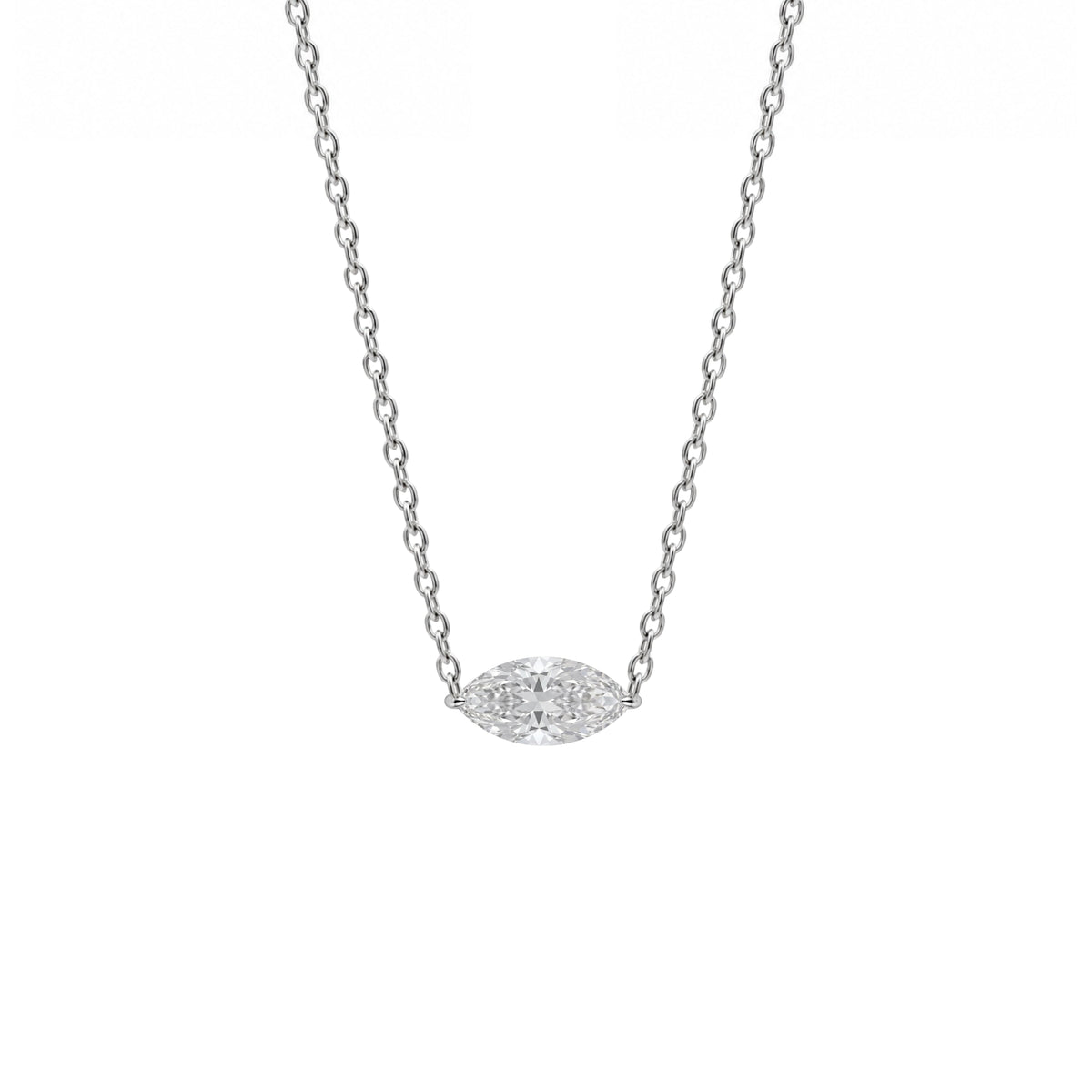Lab-Grown Diamond Solitaire Pendant Necklace in 14K White Gold or 14K Yellow Gold