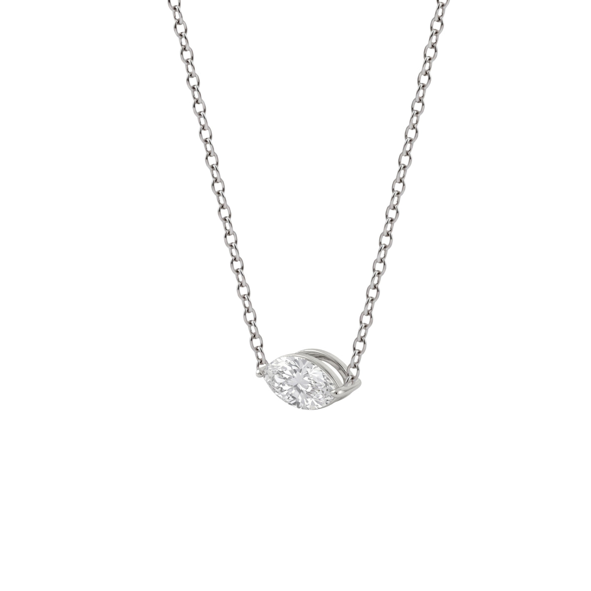 Lab-Grown Diamond Solitaire Pendant Necklace in 14K White Gold or 14K Yellow Gold