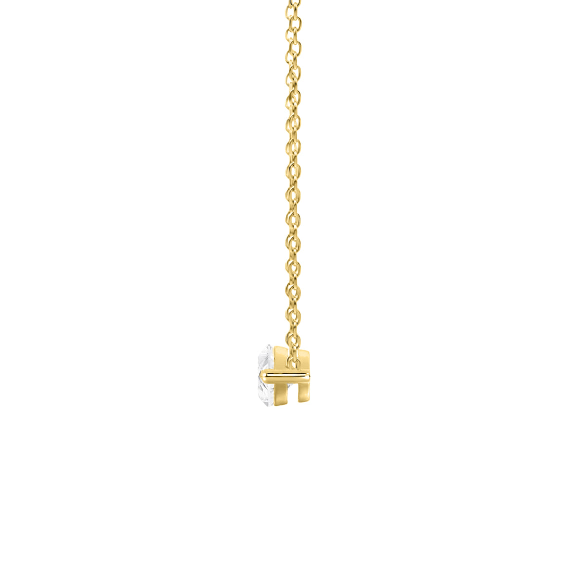 Lab-Grown Diamond Solitaire Pendant Necklace in 14K White Gold or 14K Yellow Gold