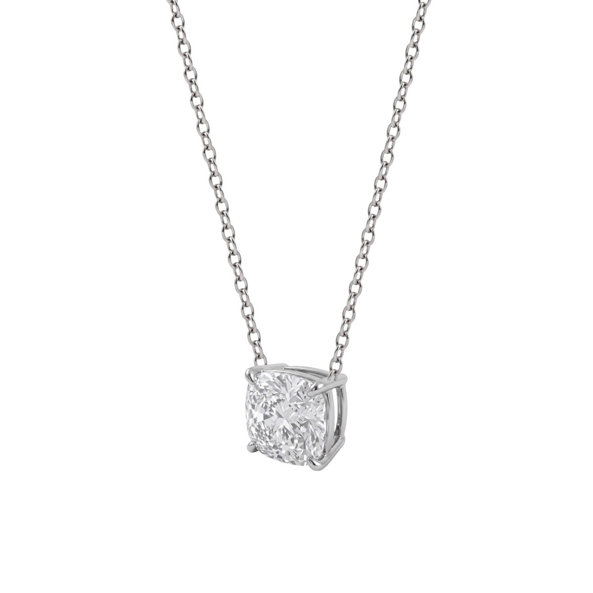 Lab-Grown Diamond Solitaire Pendant Necklace in 14K White Gold or 14K Yellow Gold