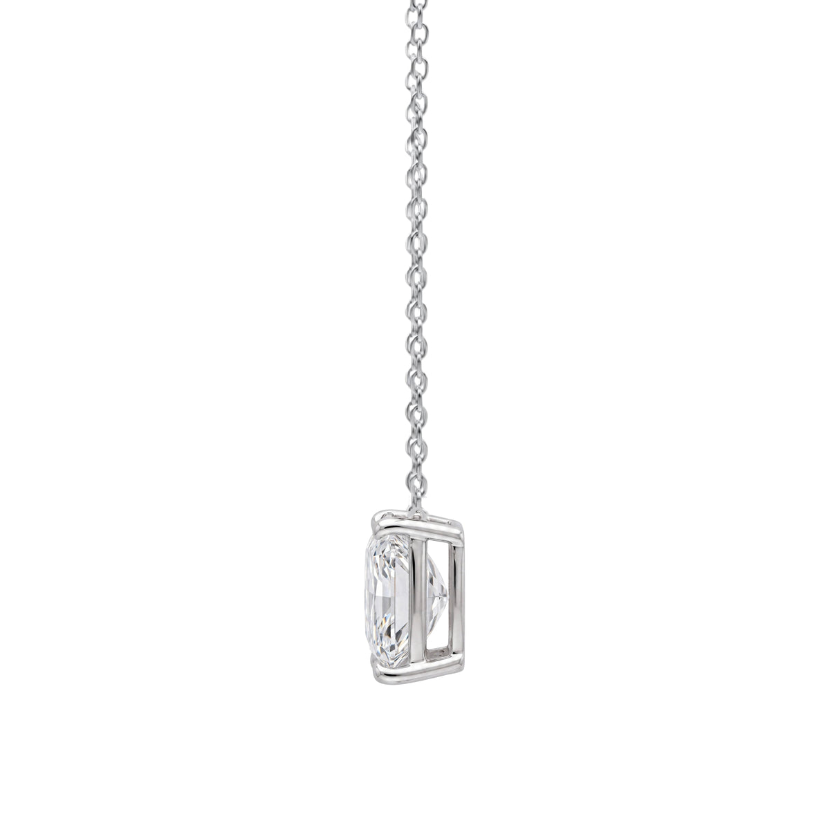 Lab-Grown Diamond Solitaire Pendant Necklace in 14K White Gold or 14K Yellow Gold