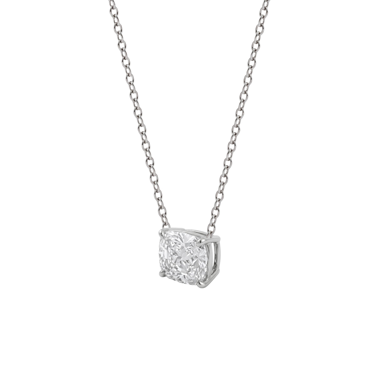 Lab-Grown Diamond Solitaire Pendant Necklace in 14K White Gold or 14K Yellow Gold