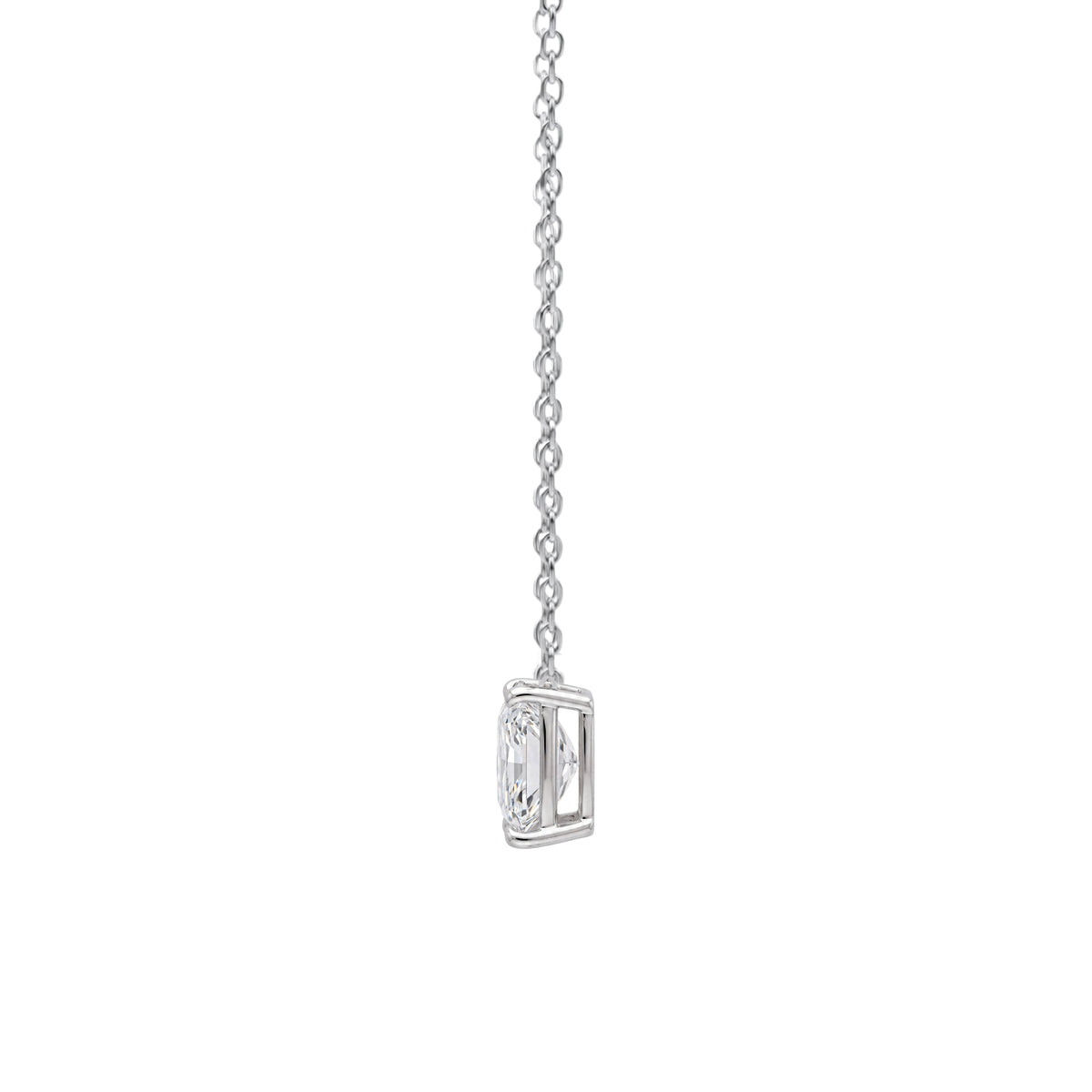 Lab-Grown Diamond Solitaire Pendant Necklace in 14K White Gold or 14K Yellow Gold