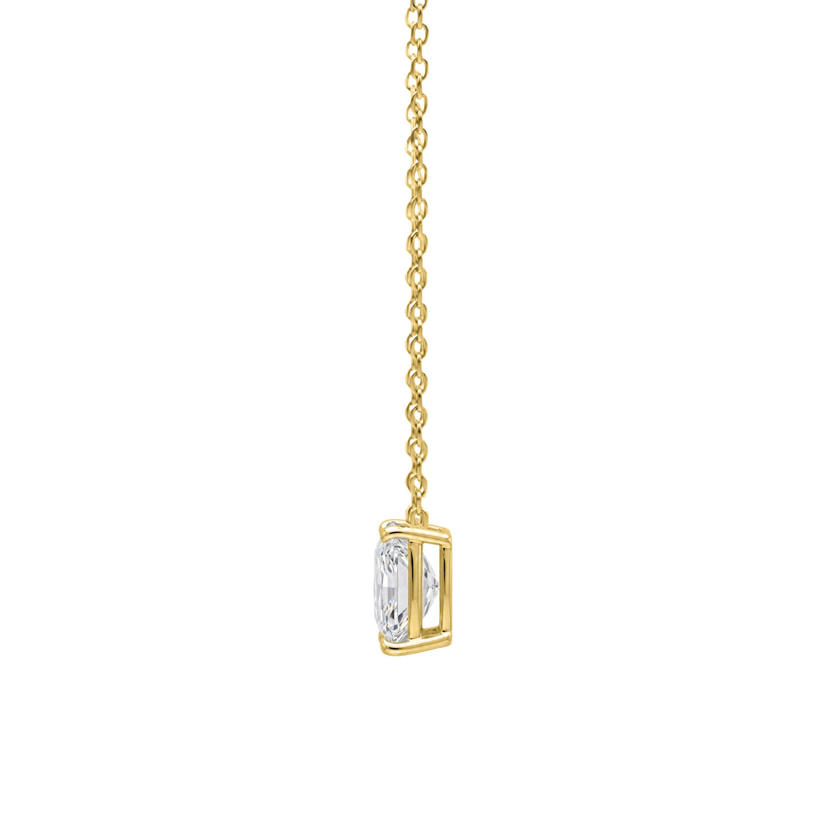Lab-Grown Diamond Solitaire Pendant Necklace in 14K White Gold or 14K Yellow Gold