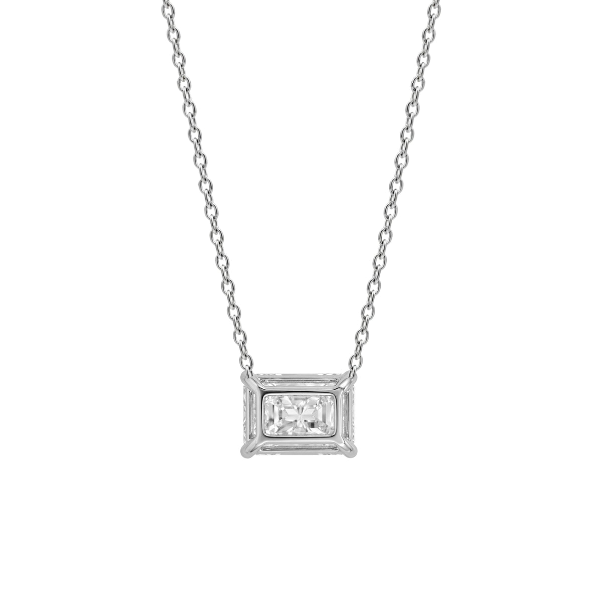Lab-Grown Diamond Solitaire Pendant Necklace in 14K White Gold or 14K Yellow Gold