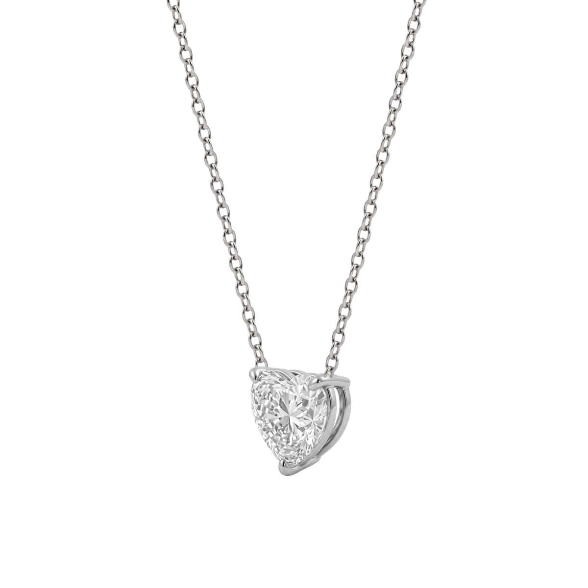 Lab-Grown Diamond Solitaire Pendant Necklace in 14K White Gold or 14K Yellow Gold