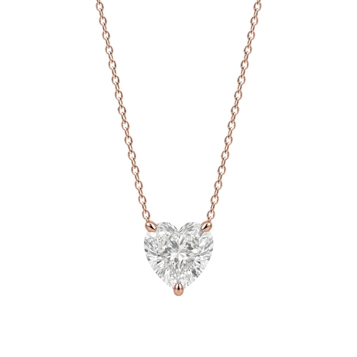 Lab-Grown Diamond Solitaire Pendant Necklace in 14K White Gold or 14K Yellow Gold