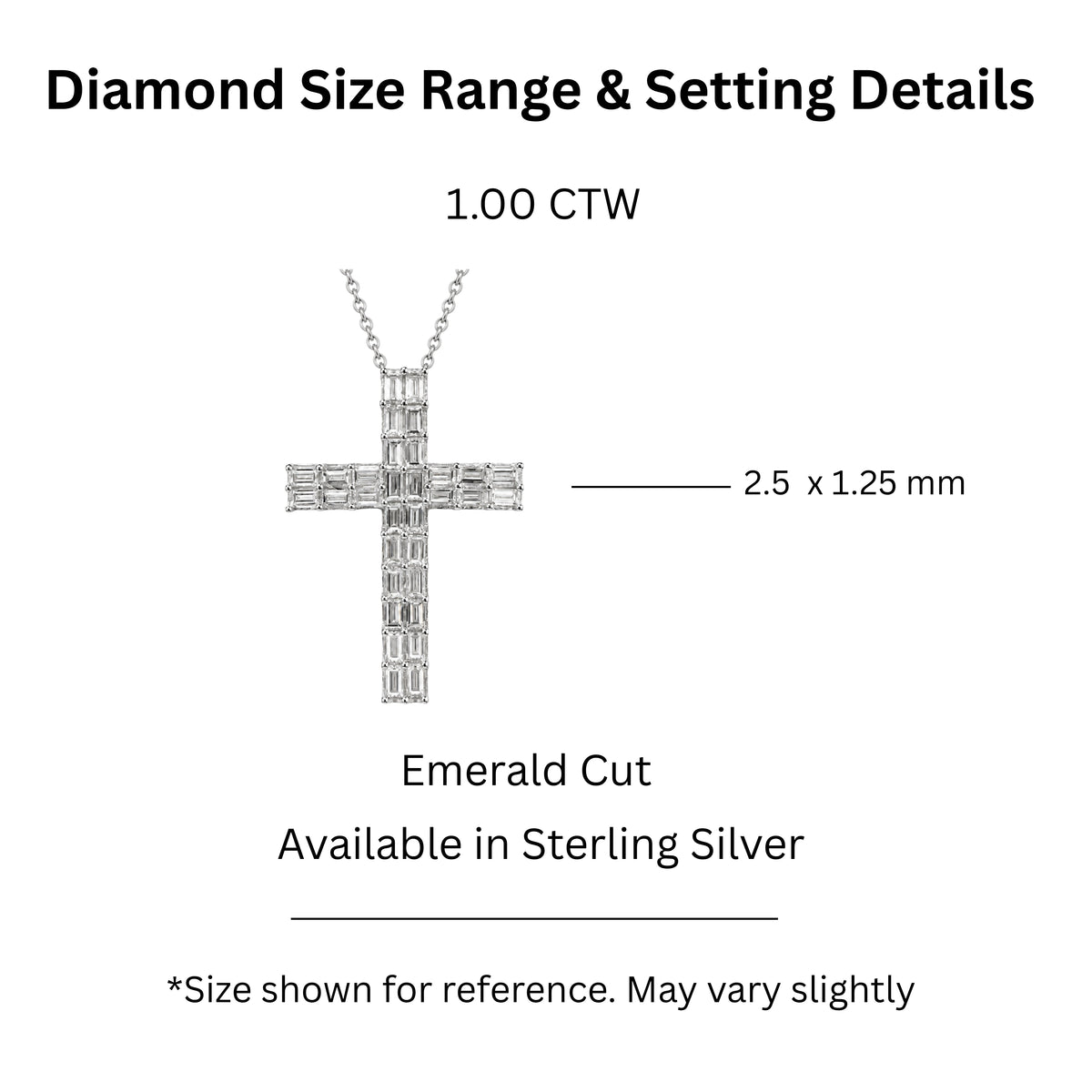 1 ct. T.W. Lab-Grown Diamond Round Cross Pendant Necklace in Sterling Silver or 14K Gold over Silver