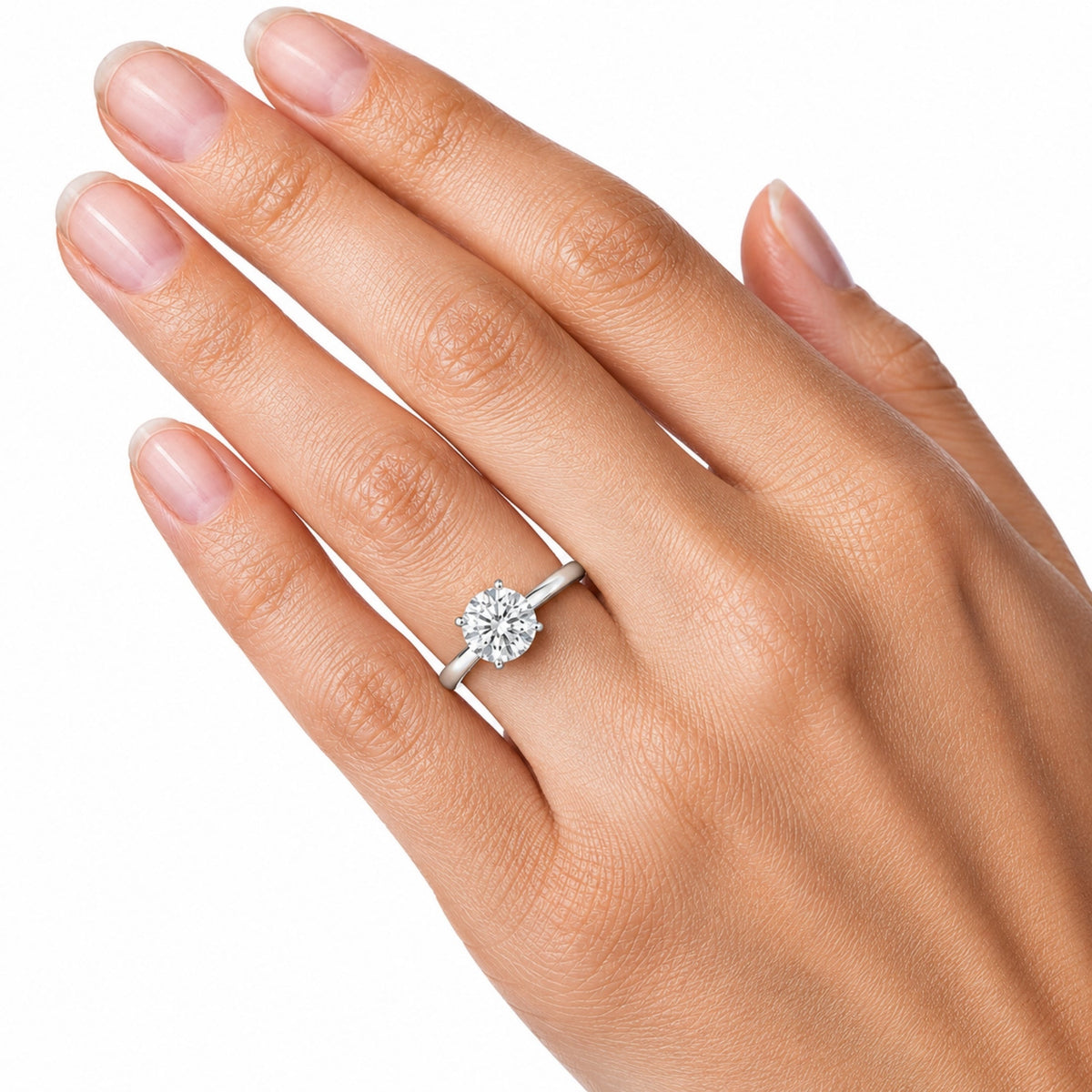 Lab-Grown Diamond Solitaire Engagement Ring in 14K White Gold or 14K Yellow Gold