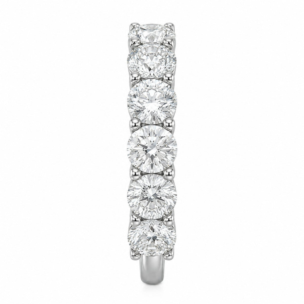 Lab-Grown Diamond Round Seven-Stone Wedding Ring in 14K White Gold or 14K Yellow Gold