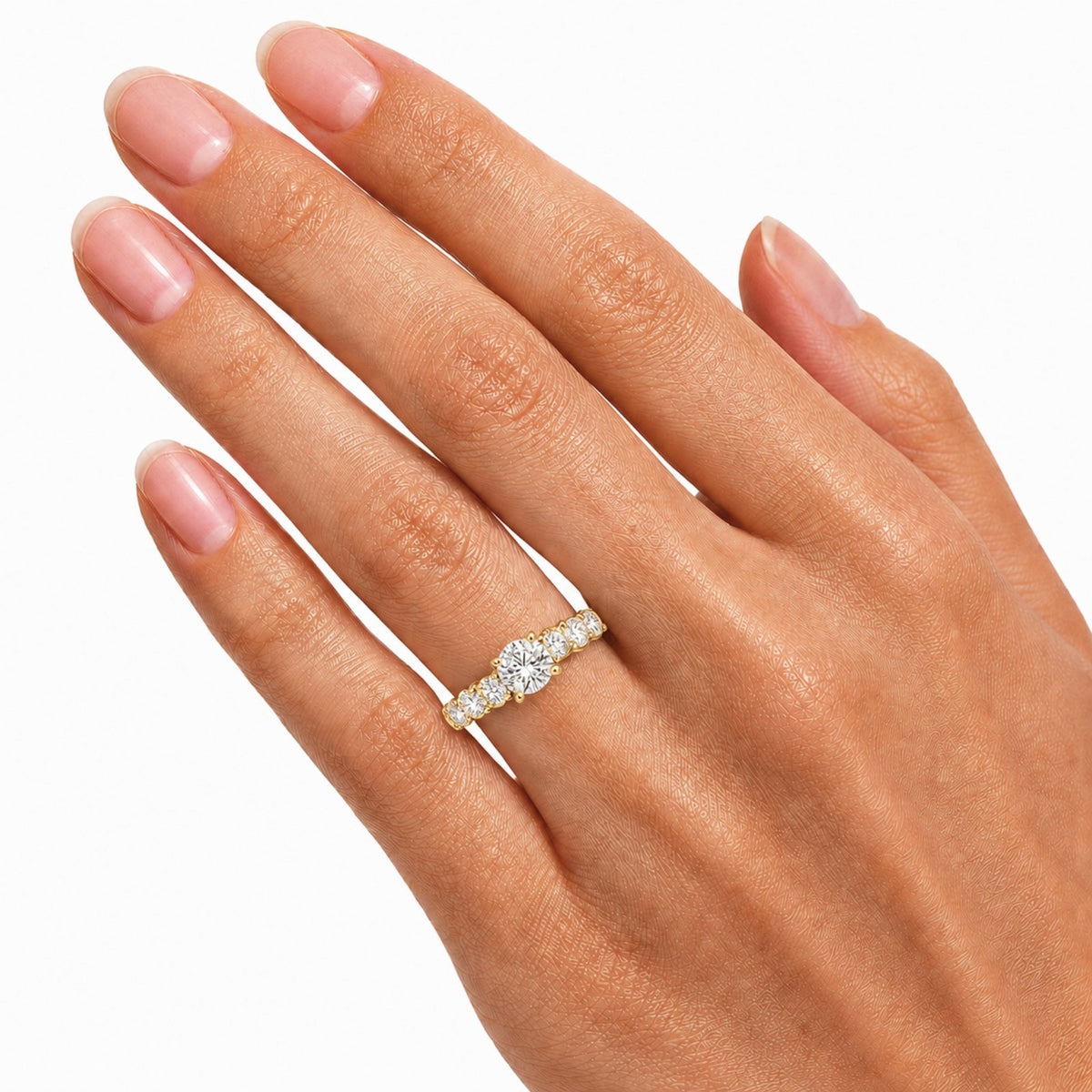 3 ct. T.W. Lab-Grown Diamond Round Engagement Ring in 14K White Gold or 14K Yellow Gold