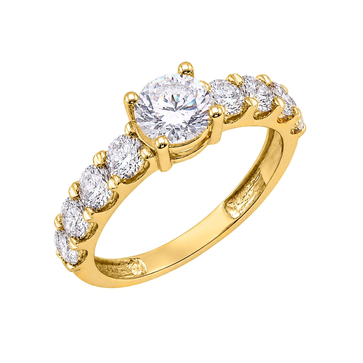 2 ct. T.W. Lab-Grown Diamond Round Engagement Ring in 14K White Gold or 14K Yellow Gold