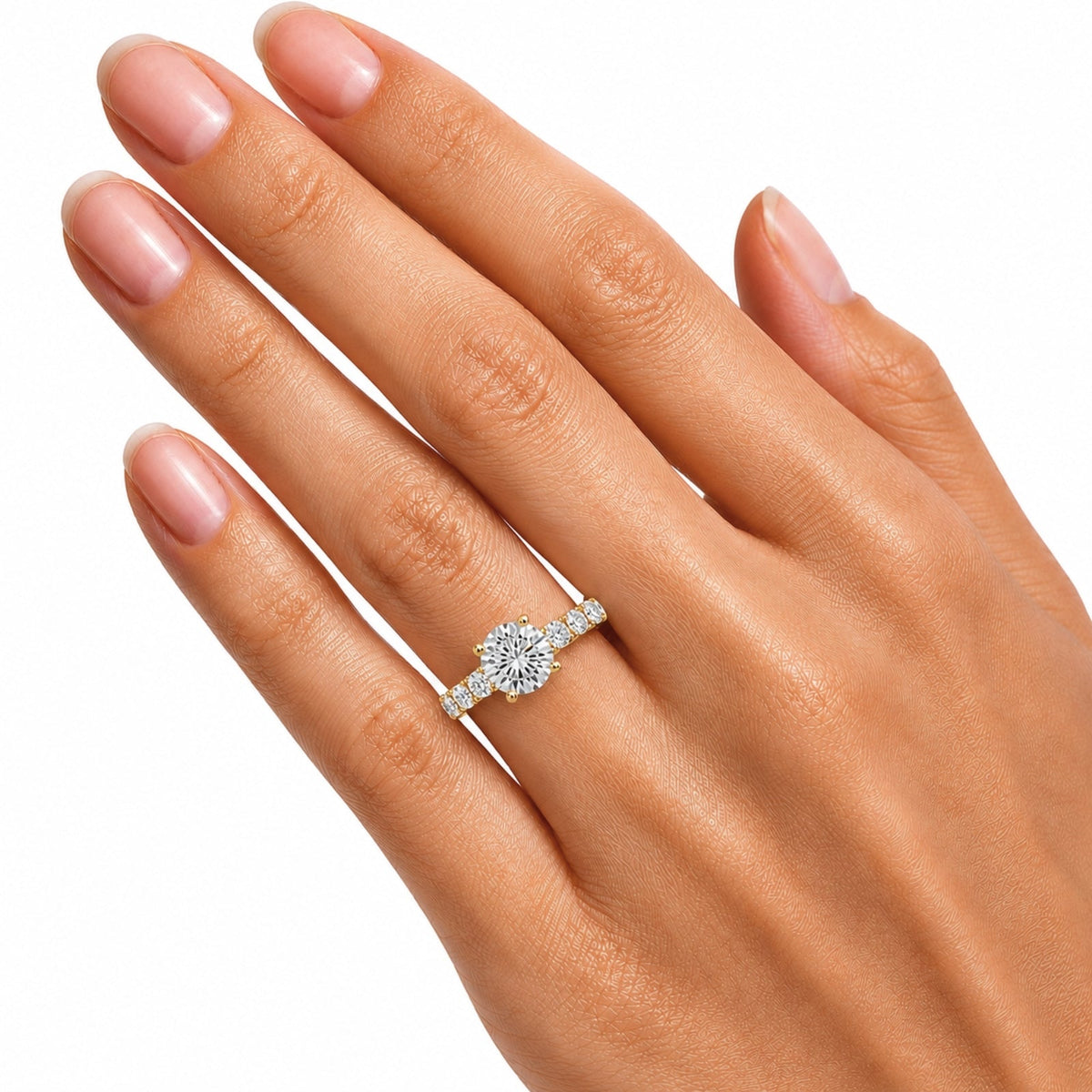 2 ct. T.W. Lab-Grown Diamond Round Engagement Ring in 14K White Gold or 14K Yellow Gold
