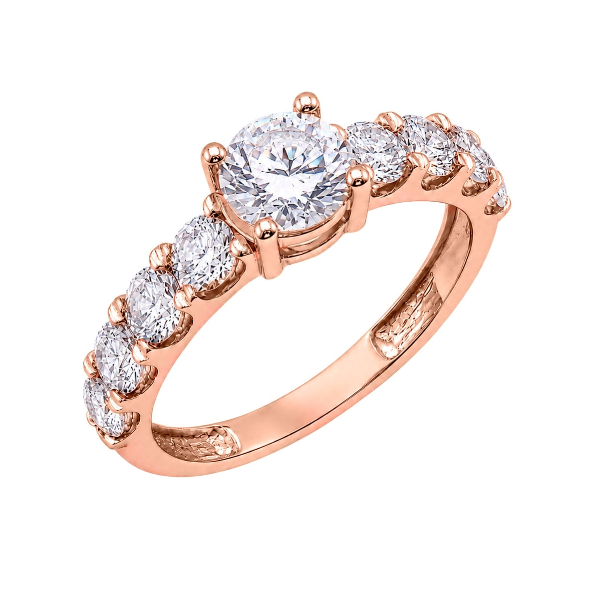 2 ct. T.W. Lab-Grown Diamond Round Engagement Ring in 14K White Gold or 14K Yellow Gold