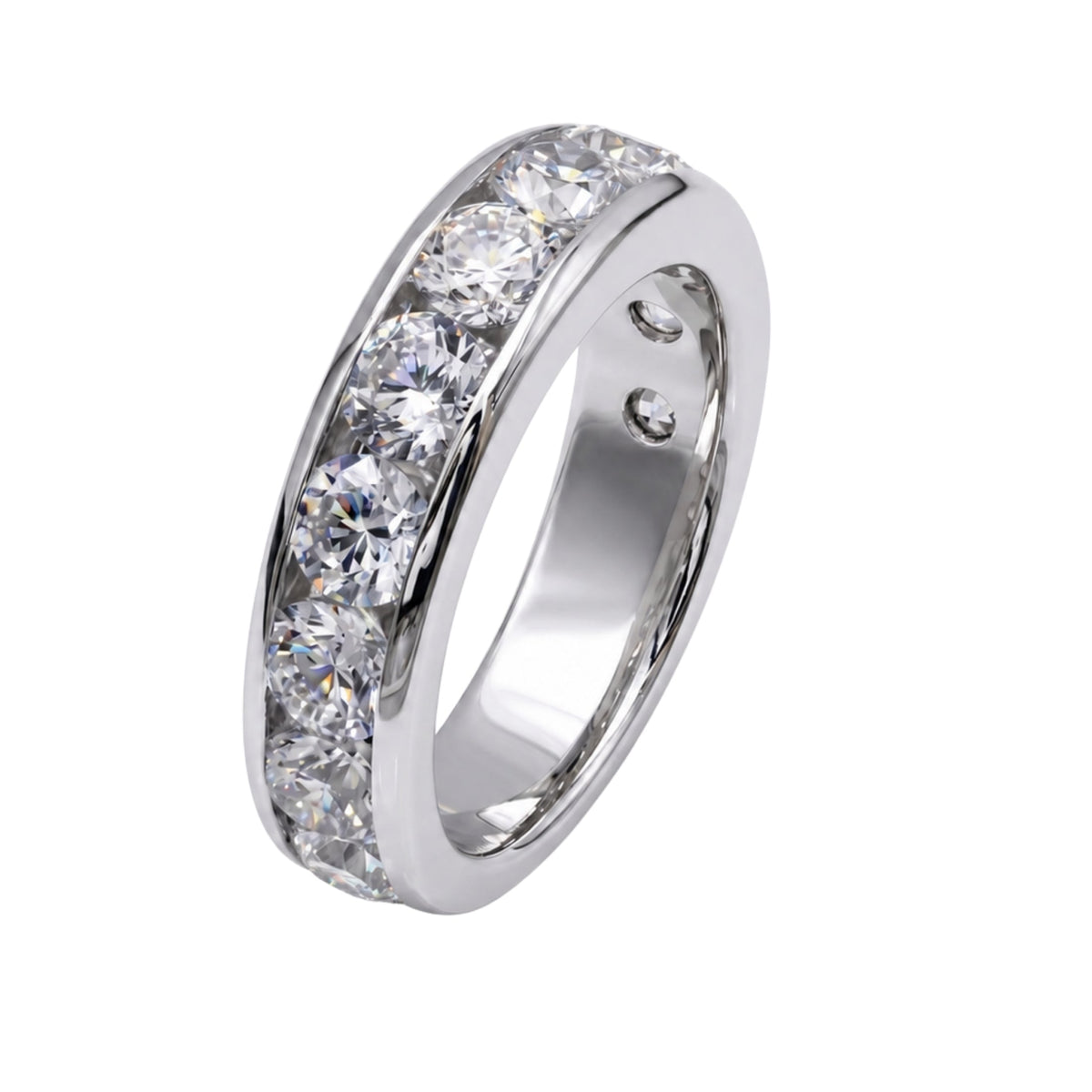 Lab-Grown Diamond Round Eleven-Stone Engagement Ring in 14K White Gold or 14K Yellow Gold