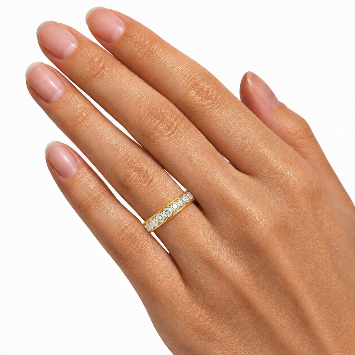Lab-Grown Diamond Round Eleven-Stone Engagement Ring in 14K White Gold or 14K Yellow Gold