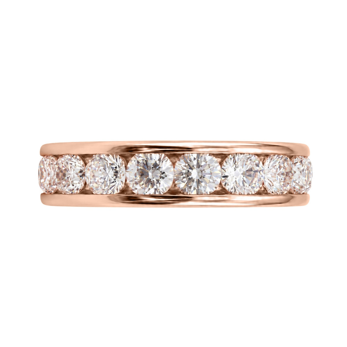 Lab-Grown Diamond Round Eleven-Stone Engagement Ring in 14K White Gold or 14K Yellow Gold
