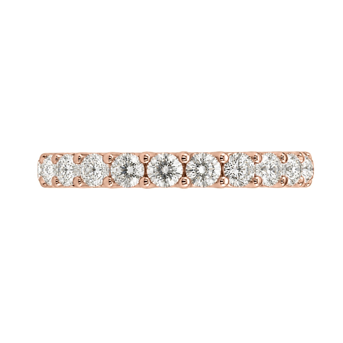 Lab-Grown Diamond Round Band Wedding Ring in 14K White Gold or 14K Yellow Gold