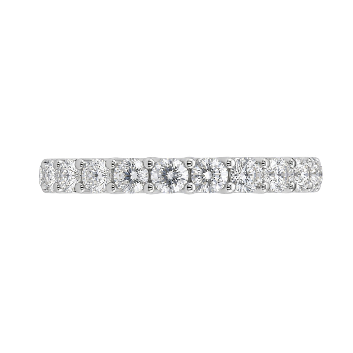 Lab-Grown Diamond Round Eleven-Stone Wedding Ring in 14K White Gold or 14K Yellow Gold