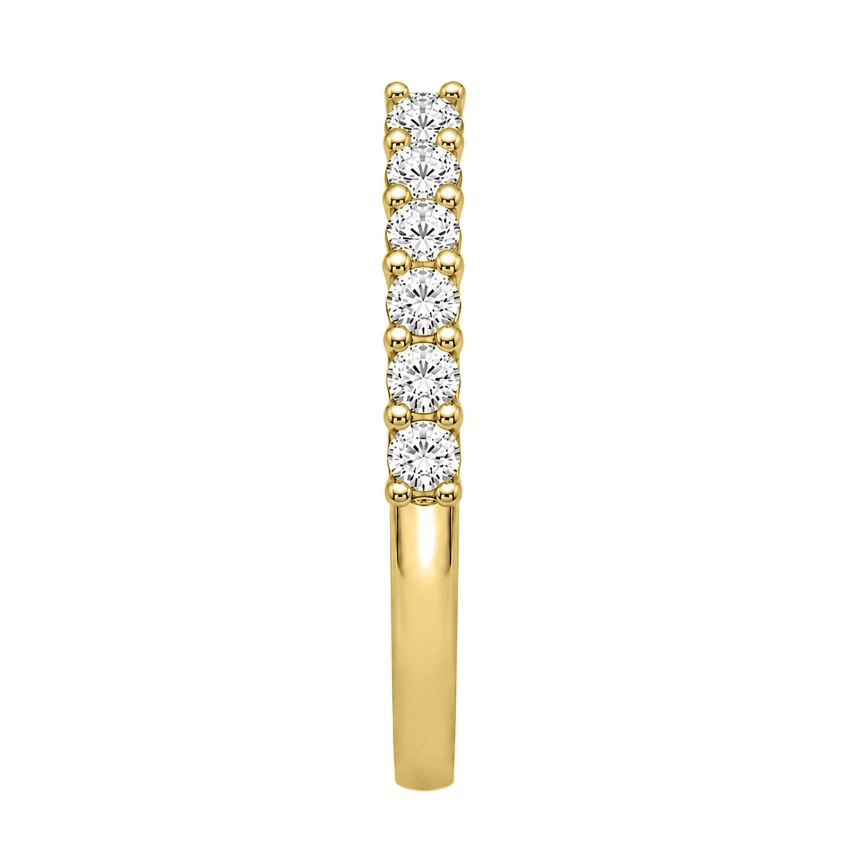 Lab-Grown Diamond Round Eleven-Stone Wedding Ring in 14K White Gold or 14K Yellow Gold