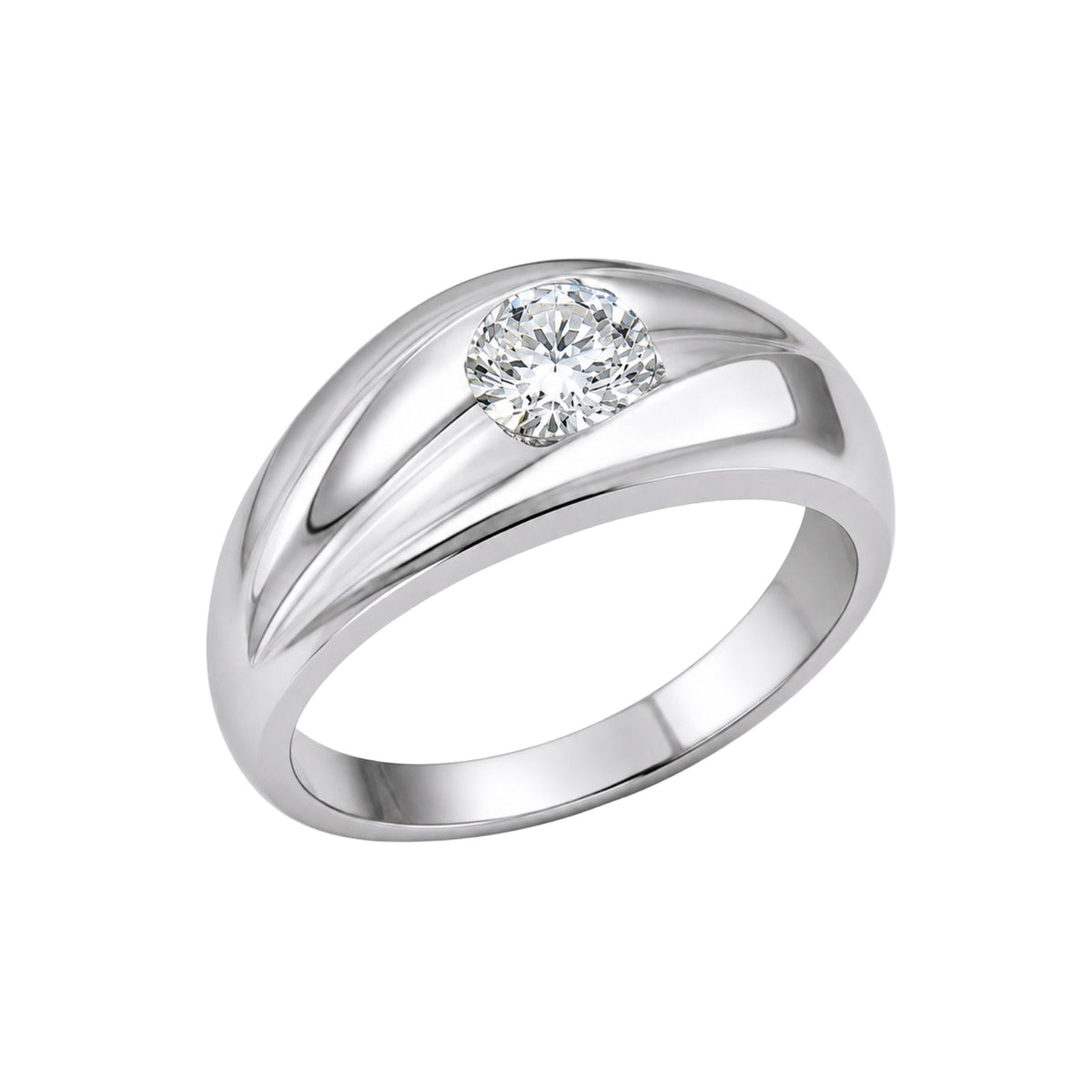 1 ct. T.W. Lab-Grown Diamond Round Engagement Ring in 14K White Gold or 14K Yellow Gold