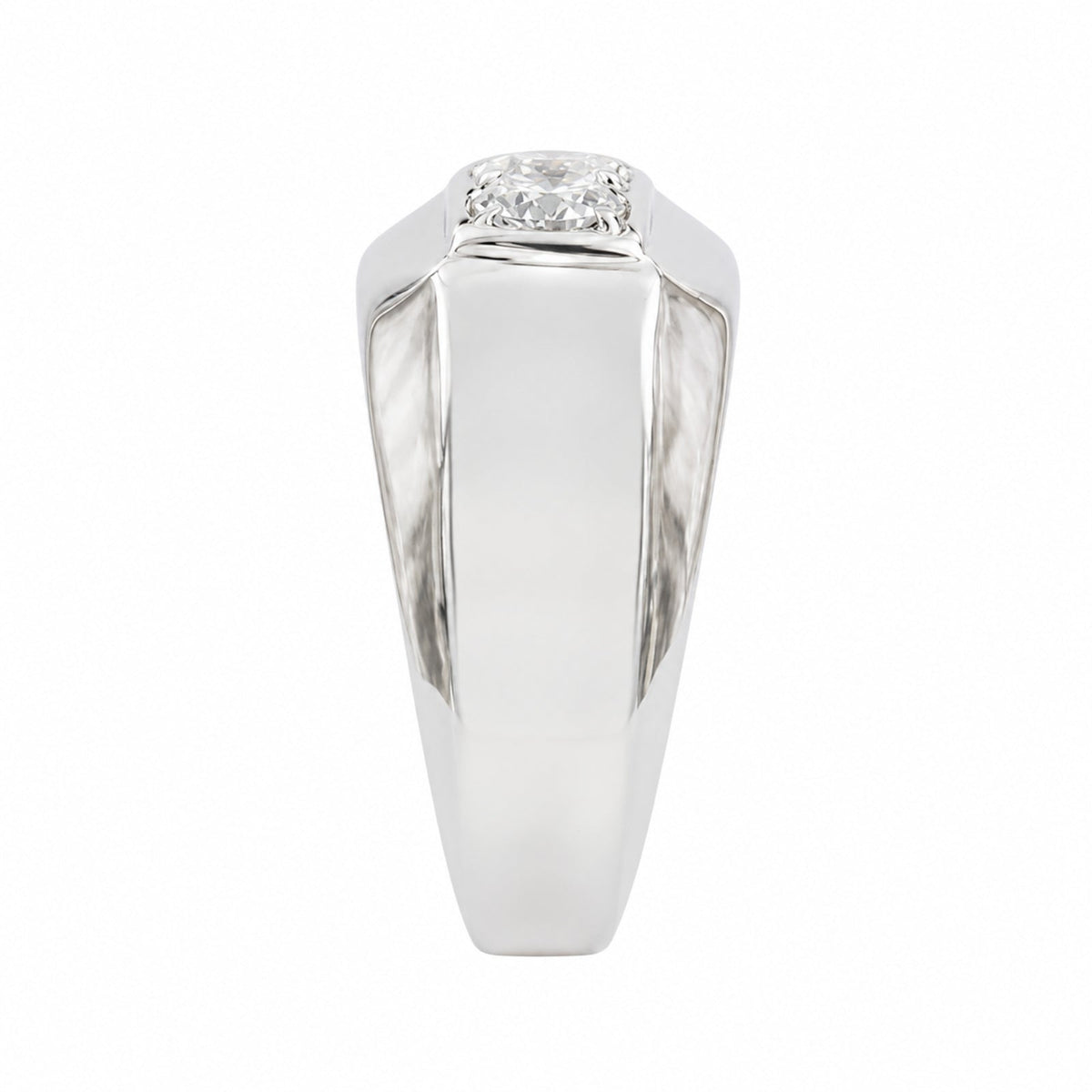 Lab-Grown Diamond Round Three-Stone Engagement Ring in 14K White Gold or 14K Yellow Gold