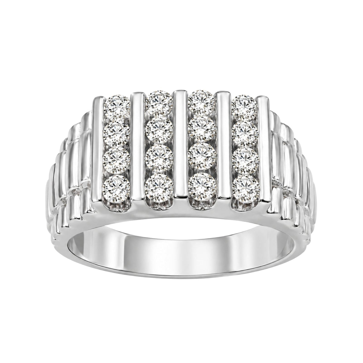 1 ct. T.W. Lab-Grown Diamond Round Engagement Ring in 14K White Gold or 14K Yellow Gold