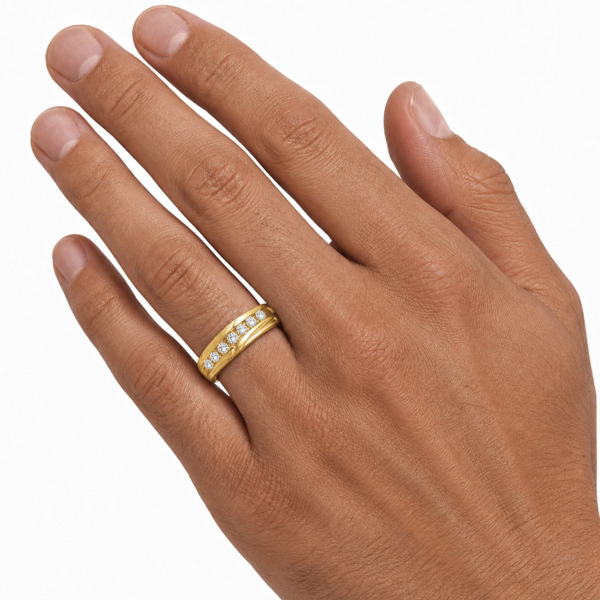 1 ct. T.W. Lab-Grown Diamond Round Seven-Stone Engagement Ring in 14K White Gold or 14K Yellow Gold