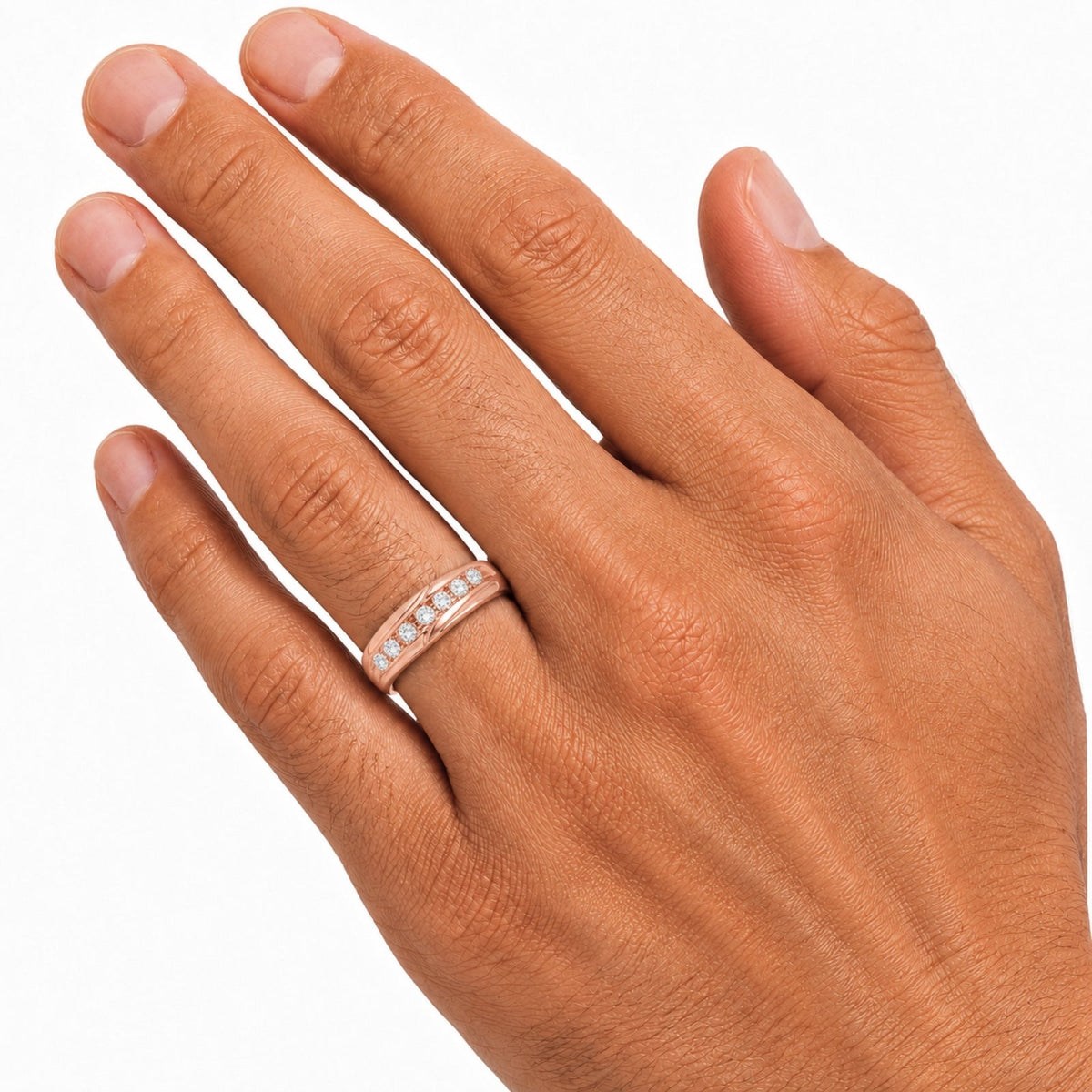 1 ct. T.W. Lab-Grown Diamond Round Seven-Stone Engagement Ring in 14K White Gold or 14K Yellow Gold