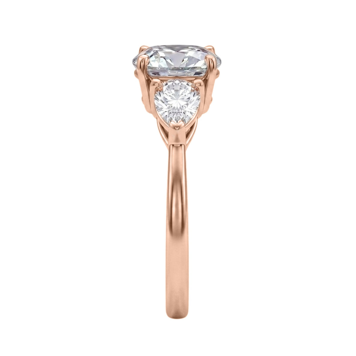 3 ct. T.W. Lab-Grown Diamond Round Three-Stone Wedding Ring in 14K White Gold or 14K Yellow Gold