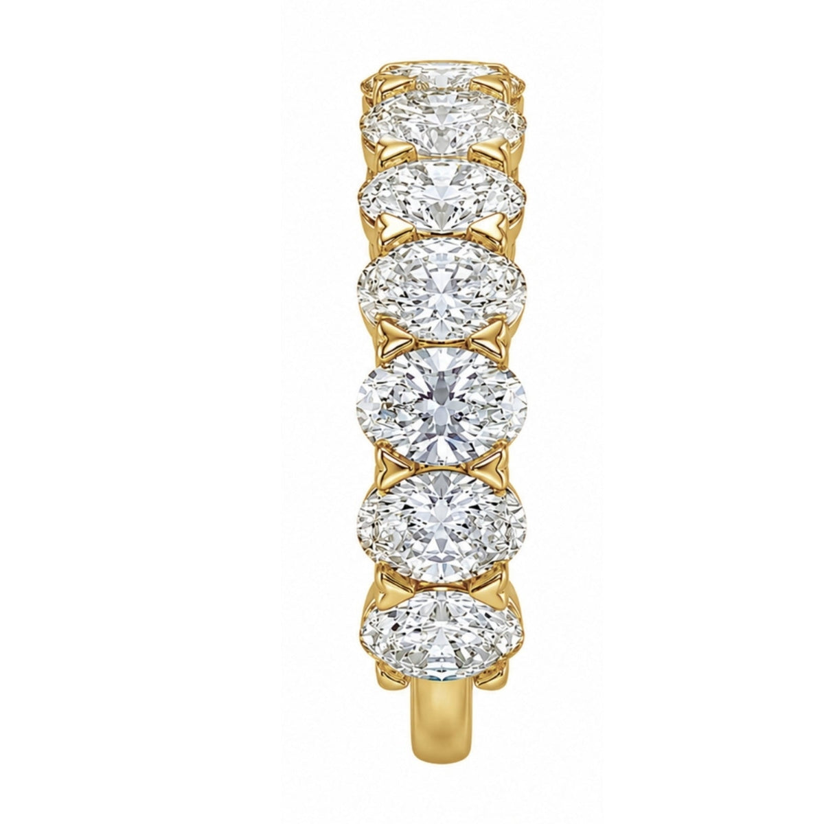 Lab-Grown Diamond Oval Seven-Stone Wedding Ring in 14K White Gold or 14K Yellow Gold
