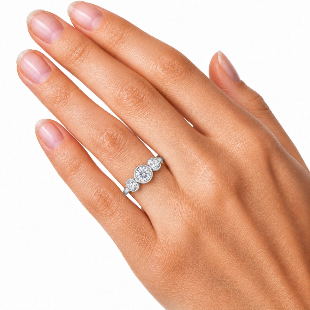 2.5 ct. T.W. Lab-Grown Diamond Round Three-Stone Engagement Ring in 14K White Gold or 14K Yellow Gold