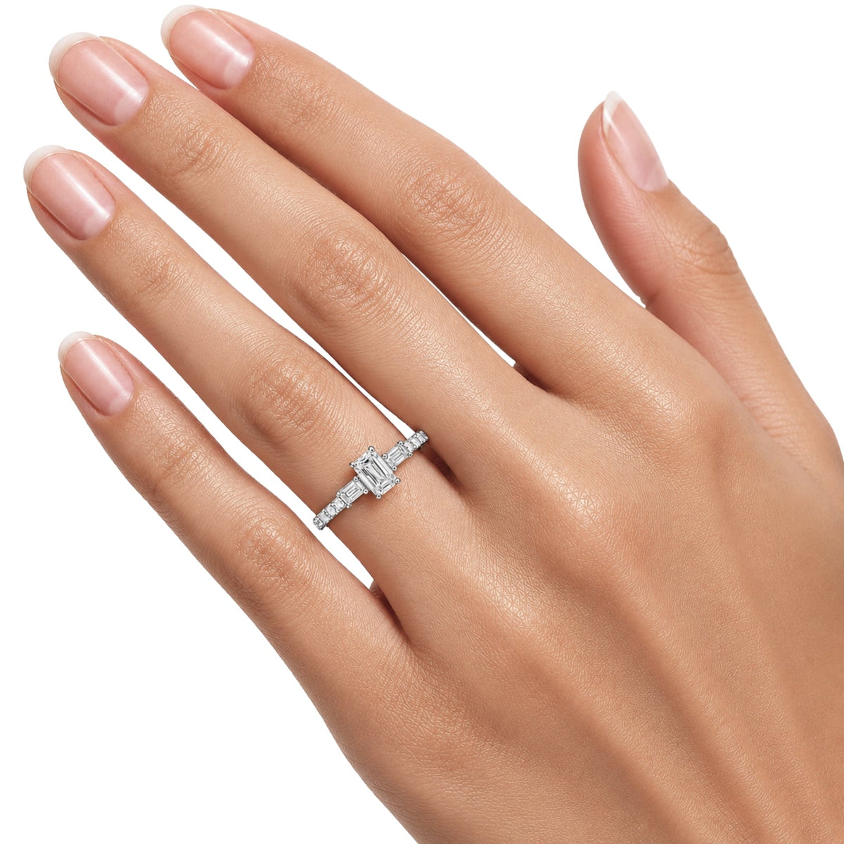 1 ct. T.W. Lab-Grown Diamond Round Engagement Ring in 14K White Gold or 14K Yellow Gold